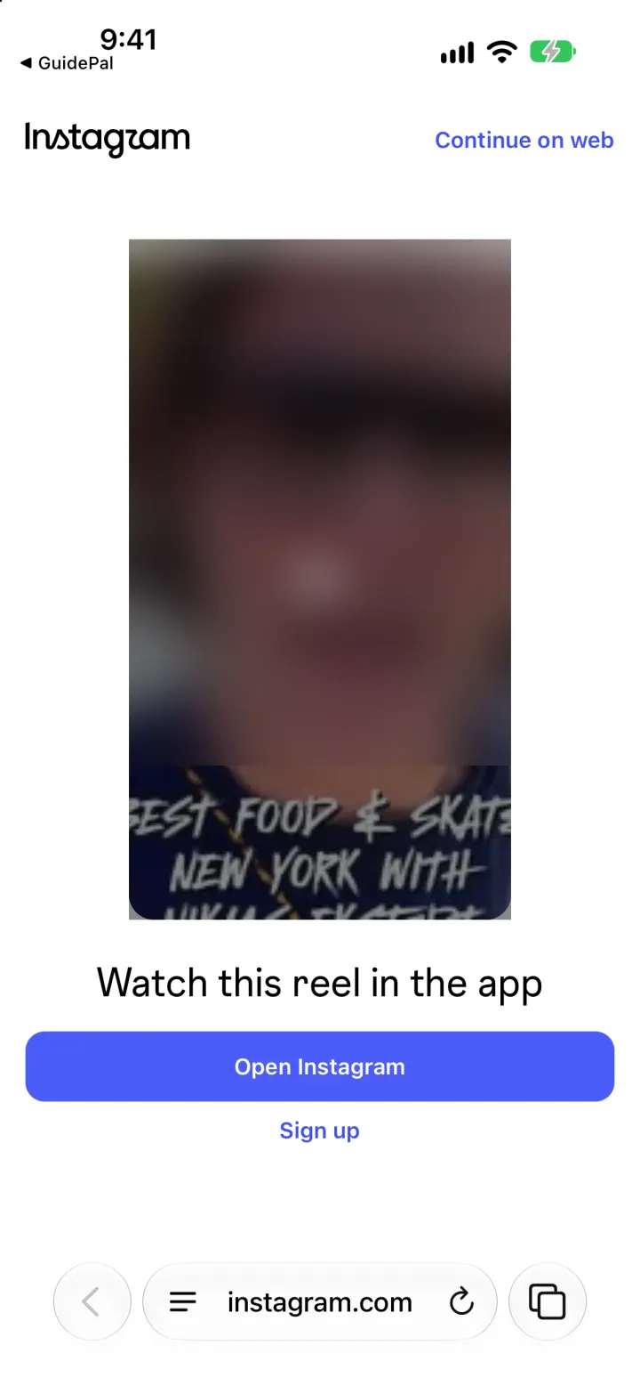 An Instagram reel about places to eat in New York